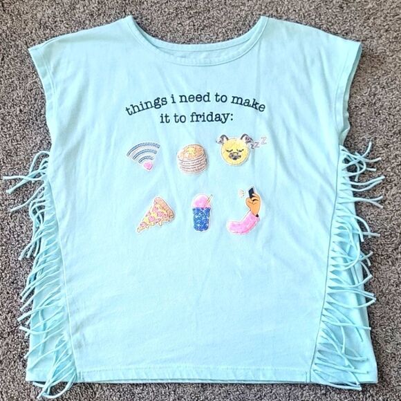 5/$25 🧡 Girl's Graphic Tee Sz Large - Picture 1 of 4